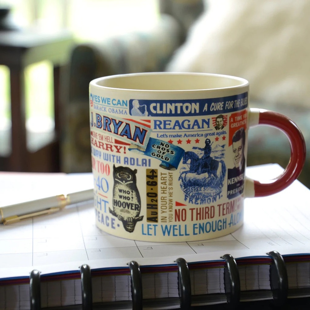 The Unemployed Philosophers Guild Coffee Mug 16 Oz Obama Kennedy Presidents LBJ